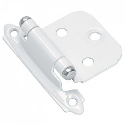 White Self-Closing<br>Variable Overlay Hinges
